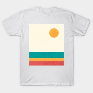 Modern abstract sun, water art design T-Shirt